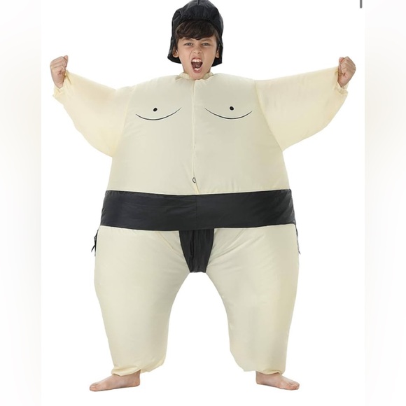 INFLATABLE COSTUME SUMO WRESTLER KIDS UNISEX HALLOWEEN 🎃 •MAKE AN OFFER • FUN - Picture 1 of 11
